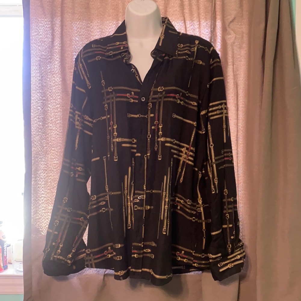 Black Button Down Top (Gucci)